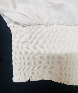 ZARA Sweetheart Neck shirred Crop Top
