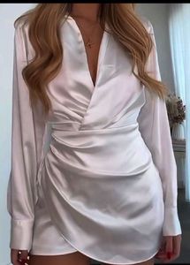 Zara Satin Wrap Dress