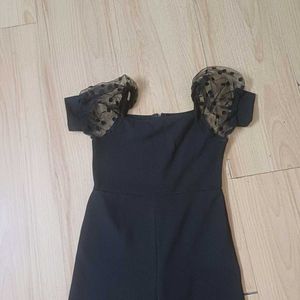 SHEIN net sleeves Black Jumpsuit for girls (5