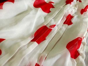 Apple Print Sheer Shirt  For Women