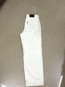 White Wide Leg 6 Pockets Cargo Pants