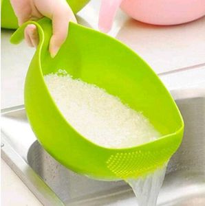 Premium Green Plastic Rice Washing Bowl