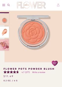 Powdered Blush By Flower Beauty- Peach Primrose