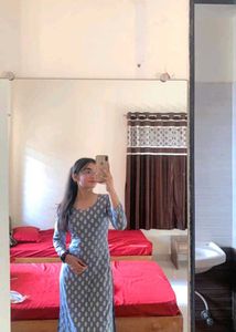 Elegant Grey Printed Kurta