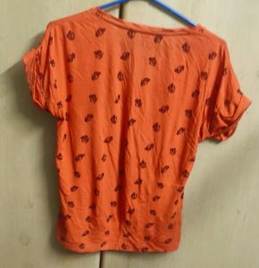 Cute Orange Graphic Tee