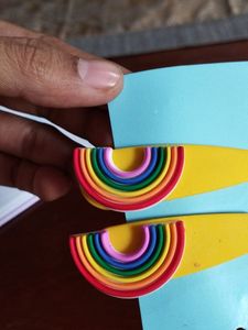 Cute Floral &amp; Rainbow Hairclip Combo Of Two Pairs