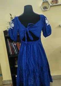 Blue Embroidered Dress