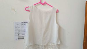 Cream Sleeveless Top