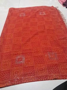 Red Bandhani Dupatta