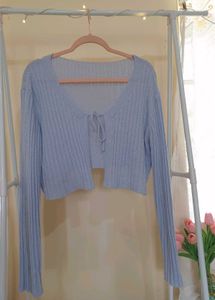 Light Blue Tie Knot Cardigan