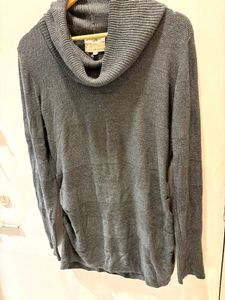 Grey Over Size Cowl Neck Pullover