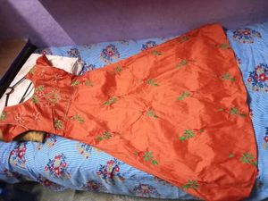 Two Dresses Green Orange Combo ✨