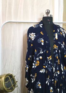 Floral Print Duster Cardigan