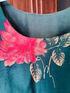 Floral Teal Kurta