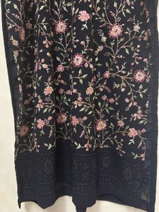 Black heavily Embroidered Suit 3 pc set