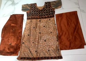 Elegant Brown Salwar Suit Set