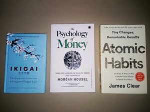 IKIGAI + The Psychology Of Money + Atomic Habits (Combo)
