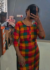 Colorful Checkered Kurta