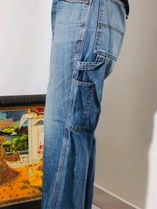 Blue Cargo-Baggy Denim Jeans