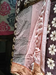 Vintage Peach Fabric with Diamond Pattern