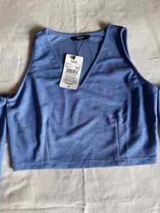Shein Blue Cold Shoulder Top🧿