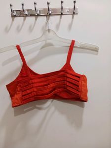 SEXY ORANGE CAGE BRA