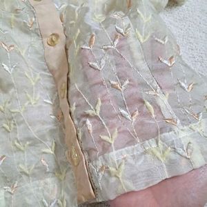 Vintage Floral Sheer Top