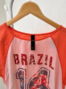 KAZO Orange Graphic Tee