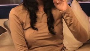 Cute Tan Side Knot Top