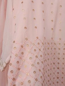 Elegant Blush Pink Georgette Sharara Suit