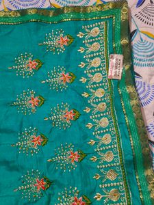 Elegant Teal Saree