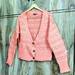 Peach Knit Cardigan size-40