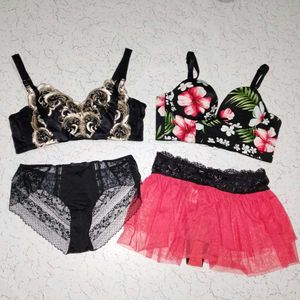 Lingerie Set - Floral & Baroque Details