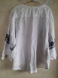 White Embroidered Top