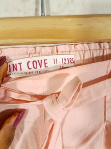 New Pink Embroidered Plazzo Pant With Top