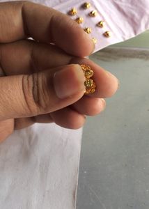 One Garam Gold Stud Earrings