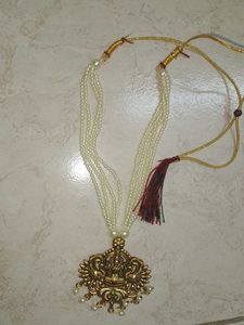 Pearl Laxmi Pendant Necklace