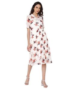 Floral Print Midi Shirt Dress