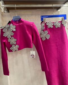 Amazing Viral Pink Rhinestone Co-ord Set