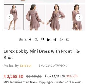 Mauve Casual Dress(Women’s)