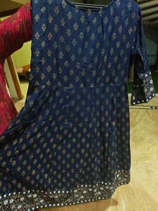 Beautiful Navy Blue Kurta Pant Dupatta Set
