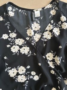 V Neck Crop Blouse