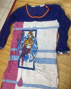 Blue And White kurti