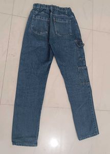 Blue Denim Cargo Jeans