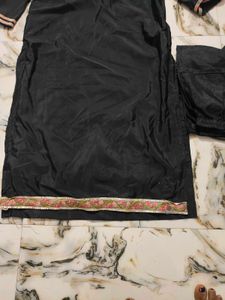 Black Kurti Pajama Set