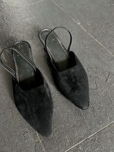 Black Velvet Heels