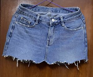 Blue Demin Miniskirt