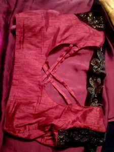 Elegant Maroon saree with Blouse