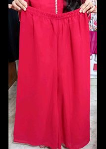 Red Embroidered Anarkali Suit