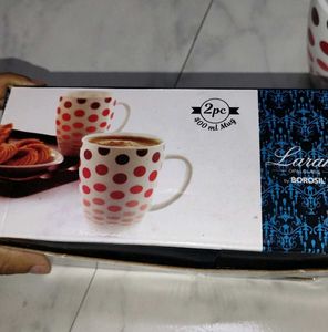 Coffee Mugs 2 Pieces Of Larah By Borosil